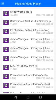 Hissing Video Player android App screenshot 4